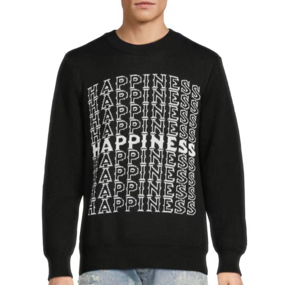 NEW WESC happiness sweater in black